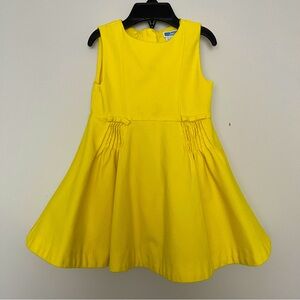 Jacadi Paris Girls Fit & Flare textured Yellow Dress Size 2